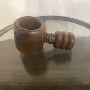 Vintage Hand Turned Wooden Screw Type Nutcracker